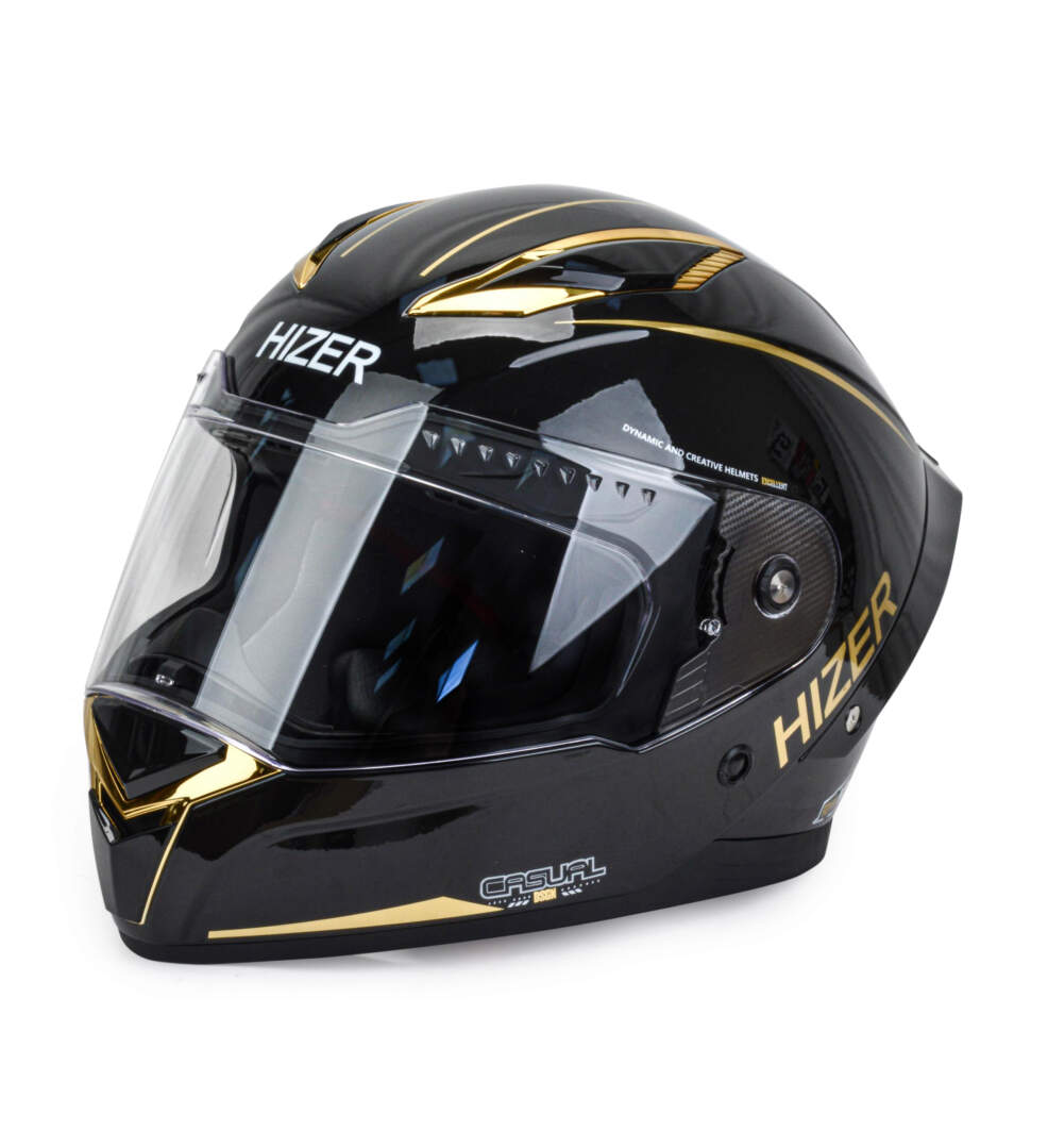 Шлем мото интеграл HIZER 550 №4 (XL) black 