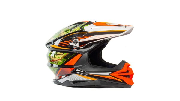Шлем мото кроссовый HIZER J6803 #6 (S) BLACK/NEON/ORANGE