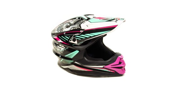 Шлем мото кроссовый HIZER J6803 #5 (S) BLACK/NEON FUCHSIA